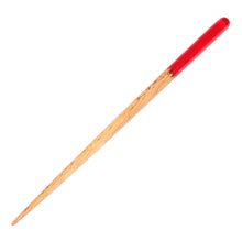 Load image into Gallery viewer, Natural Fiber Hair Pin with Hand-Painted Red Resin Accent - Lovingly Red | NOVICA