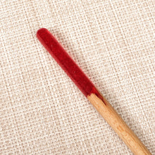 Load image into Gallery viewer, Natural Fiber Hair Pin with Hand-Painted Red Resin Accent - Lovingly Red | NOVICA