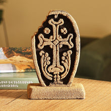 Load image into Gallery viewer, Handmade Antique Tuff Stone Khachkar Stela Sculpture (Small) - Echmiadzin Memory | NOVICA