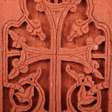 Load image into Gallery viewer, Classic Hand-Carved Brown Cross Tuff Stone Stela Sculpture - Spiritual Cross | NOVICA