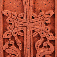 Load image into Gallery viewer, Classic Cross-Themed Tuff Stone Stela Sculpture from Armenia - Grand Altar to Devotion | NOVICA