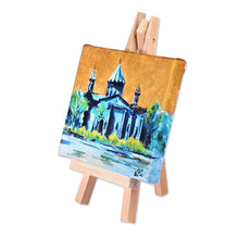 Load image into Gallery viewer, Impressionist Watercolor Painting of Cathedral at Evening - Holy Mother of God Church II | NOVICA