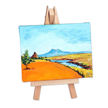 Load image into Gallery viewer, Impressionist Watercolor Painting of Monastery and Landscape - Marmashen Monastery | NOVICA