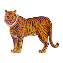 Load image into Gallery viewer, Hand-Painted Bengal Tiger Kadam Wood Magnet from India - Royal Bengal Tiger | NOVICA