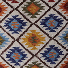 Load image into Gallery viewer, Diamond-Patterned Handloomed Wool Area Rug (3x5) - Starry Kaleidoscope | NOVICA