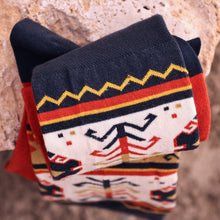 Load image into Gallery viewer, Cotton Blend Socks with Traditional Armenian Motifs - Haghartsin Mysteries | NOVICA