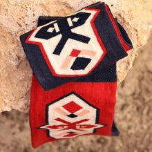 Load image into Gallery viewer, Cotton Blend Socks Featuring Traditional Armenian Motifs - Gyumri Experience | NOVICA
