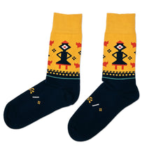 Load image into Gallery viewer, Cotton Blend Socks Featuring Traditional Armenian Themes - Armenian Heritage | NOVICA