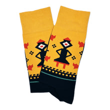 Load image into Gallery viewer, Cotton Blend Socks Featuring Traditional Armenian Themes - Armenian Heritage | NOVICA
