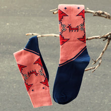 Load image into Gallery viewer, Cotton Blend Socks Adorned with Traditional Armenian Motifs - Armenian Traveler | NOVICA
