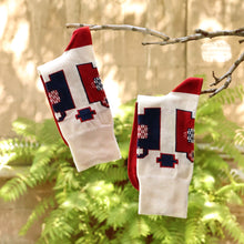 Load image into Gallery viewer, Cotton Blend Socks with Traditional Armenian Patterns - Yerevan Patterns | NOVICA