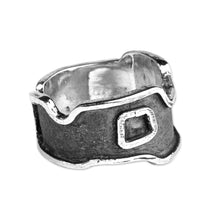 Load image into Gallery viewer, Men's Modern Sterling Silver Wrap Ring with Oxidized Finish - Wall Strength | NOVICA