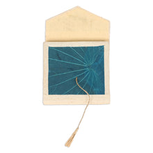 Load image into Gallery viewer, Eco-Friendly 35-Page Natural Fiber Notebook in Blue - My Blue Journey | NOVICA