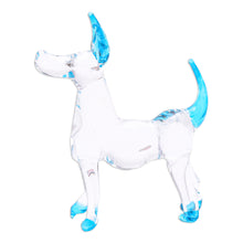 Load image into Gallery viewer, Handblown Light Blue Glass Ridgeback Dog Figurine - Peace Ridgeback | NOVICA