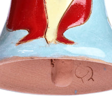 Load image into Gallery viewer, Handmade Glazed Ceramic Bell Ornament with Pomegranate Motif - Lovely Pomegranate | NOVICA