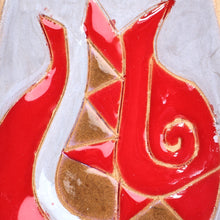 Load image into Gallery viewer, Pomegranate-Themed Painted Grey Ceramic Spoon Rest - Romance Flavors in Grey | NOVICA