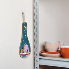 Load image into Gallery viewer, Handcrafted Teal Ceramic Spoon Rest in a Glazed Finish - Teal Metropolis | NOVICA