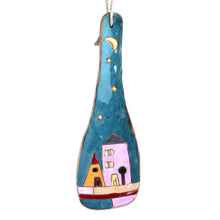 Load image into Gallery viewer, Handcrafted Teal Ceramic Spoon Rest in a Glazed Finish - Teal Metropolis | NOVICA