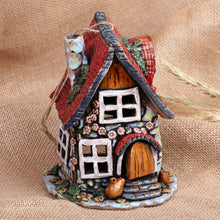 Load image into Gallery viewer, House-Themed Handcrafted Painted Ceramic Tealight Holder - Dreamy Home | NOVICA