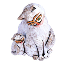 Load image into Gallery viewer, Cat-Themed Painted Ceramic Sculpture Crafted in Armenia - My Feline Heroine | NOVICA