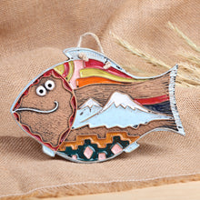 Load image into Gallery viewer, Handcrafted Whimsical Fish-Shaped Ceramic Wall Art - Flying Fish | NOVICA