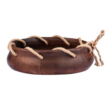 Load image into Gallery viewer, Handmade Terracotta Decorative Bowl with Jute Rope Accents - Ancestral Beauty | NOVICA