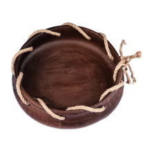 Load image into Gallery viewer, Handmade Terracotta Decorative Bowl with Jute Rope Accents - Ancestral Beauty | NOVICA