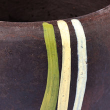 Load image into Gallery viewer, Handcrafted Striped Terracotta Decorative Flower Pot - Lines of Nature | NOVICA