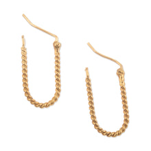 Load image into Gallery viewer, 18k Gold-Plated Hoop Earrings in a High Polish Finish - Beaming | NOVICA