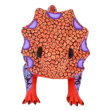 Load image into Gallery viewer, Painted Strawberry Copal Wood Chameleon Alebrije Figurine - Chameleonic Strawberry | NOVICA