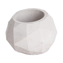 Load image into Gallery viewer, Handcrafted Geometric Cement Flower Pot from El Salvador - Geometric Spaces | NOVICA