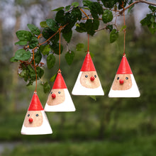 Load image into Gallery viewer, Set of 4 Hand-Painted Wood Santa Ornaments Made in Bali - Mr. Santa | NOVICA