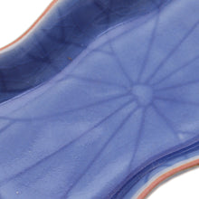 Load image into Gallery viewer, Blue Handmade Celadon Ceramic Lotus Flower Serving Bowl - Thai Lotus Leaf in Blue | NOVICA