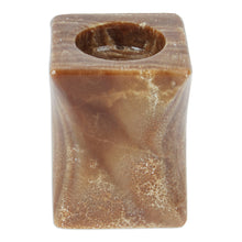 Load image into Gallery viewer, Modern Natural Onyx Tealight Candleholder in Cinnamon Hues - Altar to Light | NOVICA