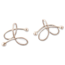 Load image into Gallery viewer, High-Polished Modern Sterling Silver Ear Cuff Earrings - Little Charm | NOVICA