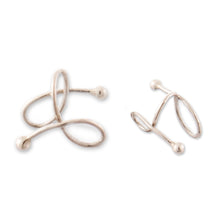 Load image into Gallery viewer, High-Polished Modern Sterling Silver Ear Cuff Earrings - Little Charm | NOVICA