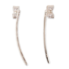 Load image into Gallery viewer, Modern Sterling Silver Climber Earrings in a Polished Finish - Shining Simplicity | NOVICA