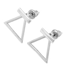 Load image into Gallery viewer, Geometric Minimalist Sterling Silver Button Earrings - Heavenly Ararat | NOVICA