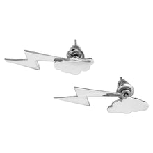 Load image into Gallery viewer, Nature-Themed Bolt Sterling Silver Ear Jacket Earrings - Style Thunder | NOVICA