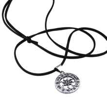 Load image into Gallery viewer, Sun-Themed Round Sterling Silver Pendant Necklace - Solar Emblem | NOVICA