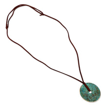Load image into Gallery viewer, Brass Pendant Necklace with Armenian Goat Petroglyph Motif - Chic Petroglyphs | NOVICA