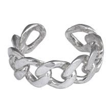 Load image into Gallery viewer, Cable Chain-Shaped Sterling Silver Ear Cuff from Armenia - United Elegance | NOVICA