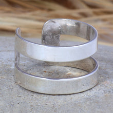 Load image into Gallery viewer, High-Polished Modern Sterling Silver Ear Cuff from Armenia - Parallel Dreams | NOVICA