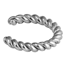Load image into Gallery viewer, High-Polished Rope-Shaped Sterling Silver Ear Cuff - One Embrace | NOVICA