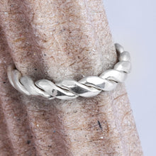 Load image into Gallery viewer, Polished Rope-Shaped Sterling Silver Ear Cuff from Armenia - One Blessing | NOVICA