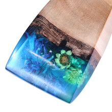 Load image into Gallery viewer, Handmade Blue Natural Flower Resin & Wood Pendant Necklace - Spring Gentian | NOVICA