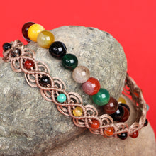 Load image into Gallery viewer, Set of 2 Agate Beaded Bracelets Handcrafted in Armenia - Colorful Agate | NOVICA