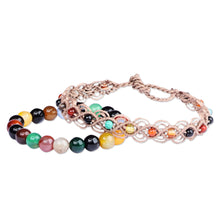 Load image into Gallery viewer, Set of 2 Agate Beaded Bracelets Handcrafted in Armenia - Colorful Agate | NOVICA