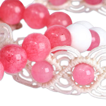 Load image into Gallery viewer, Set of 2 Pink Agate Beaded Bracelets Handcrafted in Armenia - Sweet Agate | NOVICA