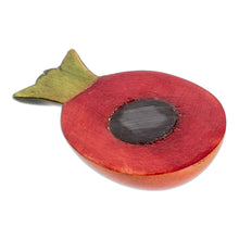 Load image into Gallery viewer, Wood Pomegranate Magnet Hand-Carved and Painted in Guatemala - Guatemalan Pomegranate | NOVICA